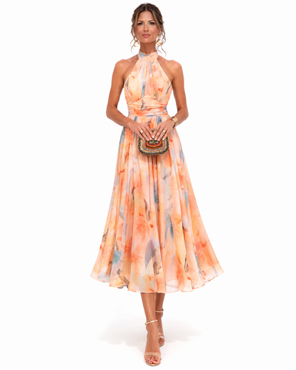 Aurora | Vestido con cuello halter
