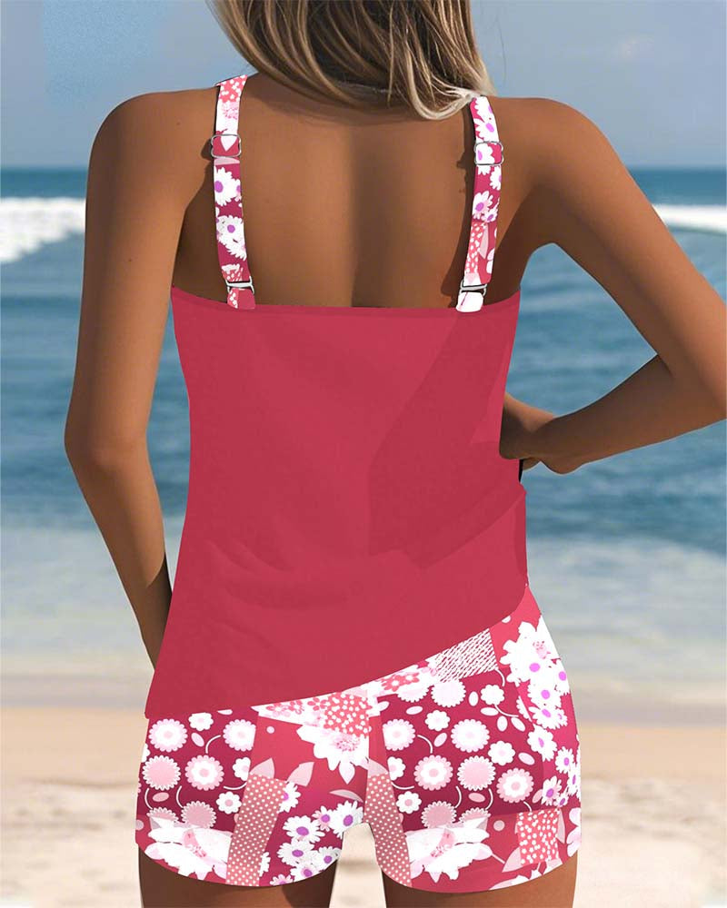 Sabrina | Traje de baño de dos piezas con ajuste cómodo y estilo floral playero