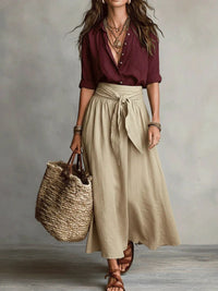 Burdeos y Beige