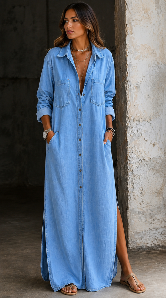 Vestido Camisero Casual Luxe