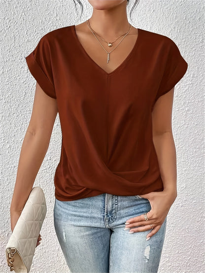 LAURA™| TOP ELEGANTE CON MANGAS CORTAS