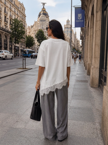 Camiseta Mía - con Detalle de Encaje
